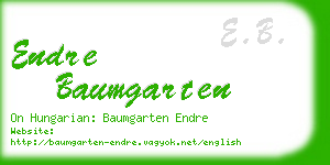 endre baumgarten business card